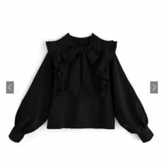 GRL ボウタイフリルリボンブラウス