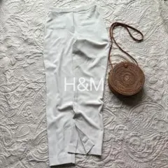H&M ホワイト カジュアルパンツ