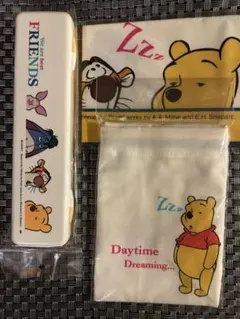 新品未使用　くまのプーさん ランチバッグ＆箸ケースセット　3点セット