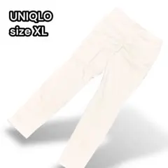 ユニクロ ヒートテックレギンスパンツ 大きいサイズ ウエストゴム【XL】白系