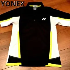 YONEXゲームシャツSS 黒×ネオンイエロー