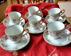 NARUMI　ナルミチャイナ　デミタスカップソーサー 6個　アンティーク