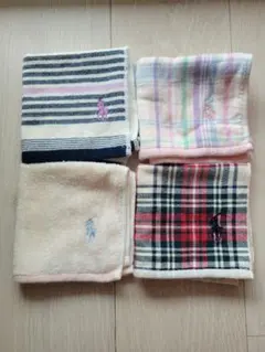 ポロラルフローレン タオルハンカチ4枚セット