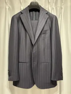 超美品　RING JACKET MEISTER ネイビーストライプ　スーツ　44