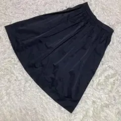 極美品　ZARA WOMEN ザラウーマン　ひざ丈フレアスカート　黒　Sサイズ