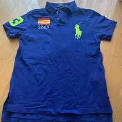 Polo Ralph Lauren ブルー　ポロシャツ M スペイン
