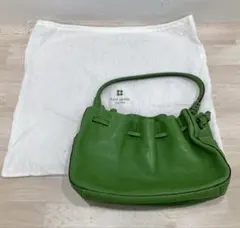 kate spadeケイトスペード レザー　巾着型 ハンドバッグ グリーン