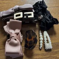 ヘアアクセサリー　まとめ売り8点　ヘアピン、バナナグリップ、ヘアクリップ