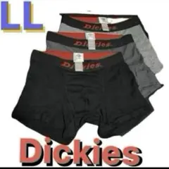 LL●3枚●Dickiesディッキーズ★メンズ前閉じボクサーパンツ★黒/濃灰/灰