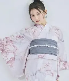 Herlipto／Karin 浴衣 帯セット 花柄 mint 水色 - メルカリ