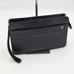 【美品】dunhill セカンドバッグ　クラッチバッグ　レザー　ブラック　ロゴ