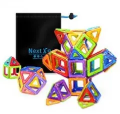 【迅速発送】知育・学習玩具 磁石ブロック　64ピース