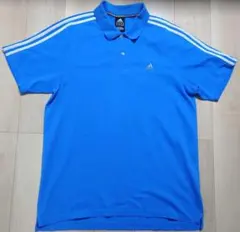 adidas climalite ポロシャツ【2XL】ライトブルー ビッグサイズ
