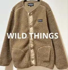 WILD THINGS ワイルドシングス　ノーカラーフリース　ボアジャケット