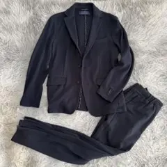 ナノユニバース ダメリーノ アンコン セットアップ 花柄パイピング ネイビー