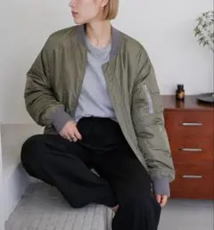 Ungrid MA-1 ブルゾン カーキ ナイロンジャケット 春アウター