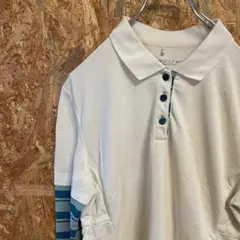 AE9789 NIKE GOLF ポロシャツ長袖 ホワイト ブルー レディース