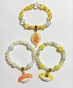 アメリカンドッグ サーモン タマゴ お寿司 ブレスレット 3点セット 未使用