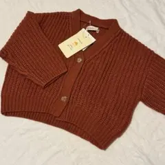 【タグ付未使用】バースデイ　conoco 長袖　ニットカーディガン　90 赤