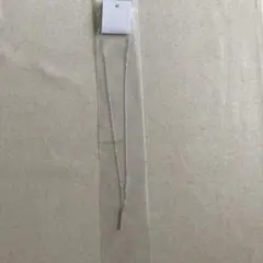 新品未使用　シルバー ストレートバー ネックレス