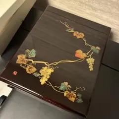 漆器 文箱 ぶどう 金彩装飾