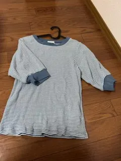 earth music & ecology ストライプ五分袖カットソー