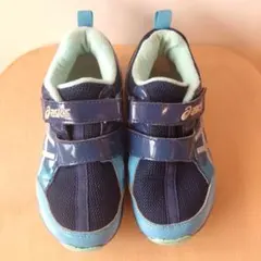 【18.0】アシックス ASICS ネイビー ブルー スニーカー トップスピード