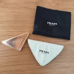 未使用　PRADA トライアングル　ダブルミラー　ノベルティ　ミラー　鏡　プラダ