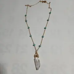 クリスタルネックレス ターコイズ