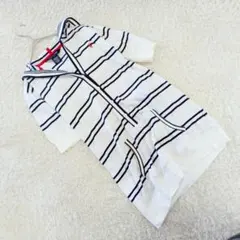 ラルフローレン パーカー (150cm) ロゴ ボーダー ボタン 半袖