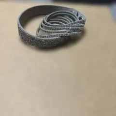 グレー ストーン付き ラップブレスレット
