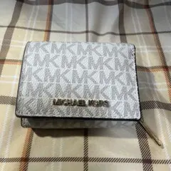MICHAEL KORS 三つ折り財布 ホワイト/ベージュ