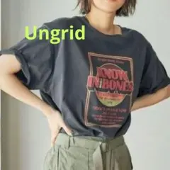 ★ungridツアーロゴルーズＴシャツ★アングリッドバックプリントロックＴのサムネイル