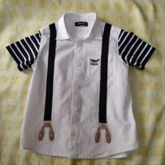 klädskaap 半袖シャツ 120サイズ サスペンダー付き