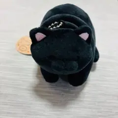 【新品未使用！タグ付】　ぽちゃぽちゃおキャット様 マスコットキーホルダー 黒猫のサムネイル
