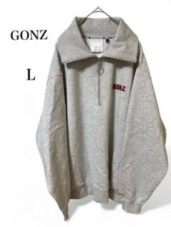 MARK GONZALES ハーフジップ トレーナー L グレー