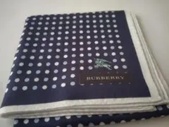 BURBERRY ハンカチ ドット柄 ネイビー50ｃｍのサムネイル