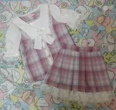 Princess Melody ピンク系チェック スカートセットアップ