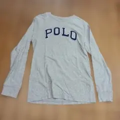 ポロラルフローレン 160 ロゴワッペン 長袖Tシャツ グレー