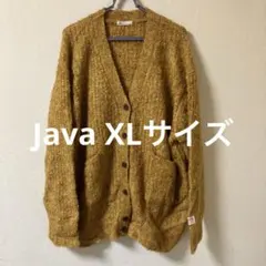 Java カーディガン 長袖 マスタード XL