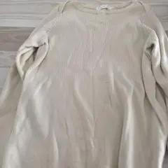 AMERICAN HOC ivory リブ編み 長袖ニット M