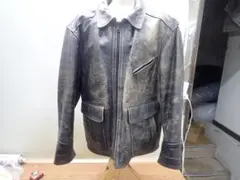 VERA PELLE　ダークブラウン レザー ジャケット　XLサイズ