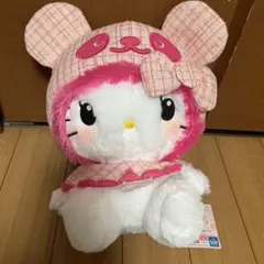 ハローキティ胸きゅんツイードBIGぬいぐるみ