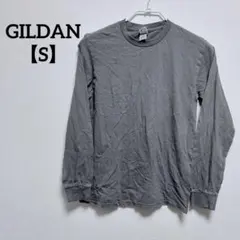 GILDAN 【S】ヘビーコットン 長袖カットソー グレー シンプル