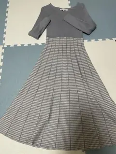 MERCURYDUO 水色　ニット ロングワンピース