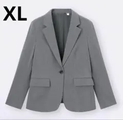 ◆未使用品◆GU ウォッシャブルテーラードジャケット グレー XL 2025年