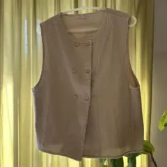 【お値下】quatre saisons ベージュ ノースリーブ ベスト