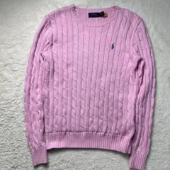 ポロラルフローレン　ケーブルニット　ピンク　2022年製　S