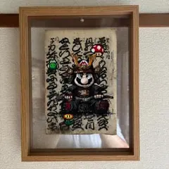 マリオ 武士 アート 手描き A4サイズ