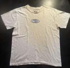 【90s NIKE】USA製ホワイトTシャツセンターロゴプリントストリート銀タグ